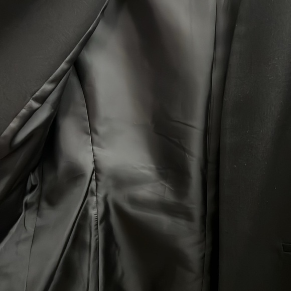 New Nine West Black Open-Front Blazer Jacket Large Fully Lined Collarless Career - Picture 7 of 14